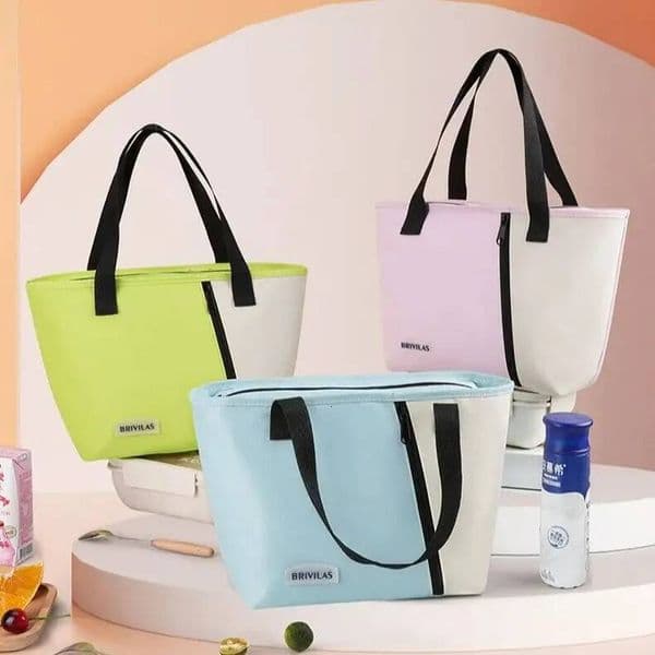 Bestseller Dopamine simple color matching portable lunch outdoor picnic large capacity fresh-keeping ice bag bento thermal insulati ddmybear
