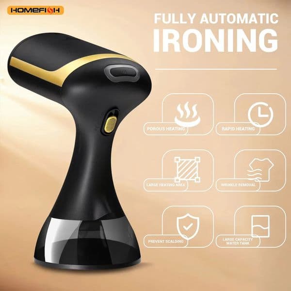 HOMEFISH 1500W Portable Handheld Ironing Machine Steam Iron for Household Small Hanging Wet Ironing Machine for Fabric Care 260107