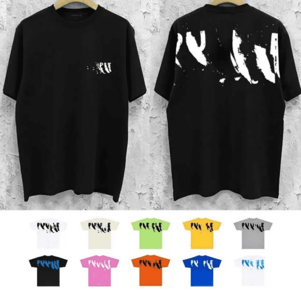 Designer purples shirt High Street Men's Printed Summer Fashion Women's T Shirt Designer Long Sleeve Top Letter Cotton T Shirt High Quality Clothing