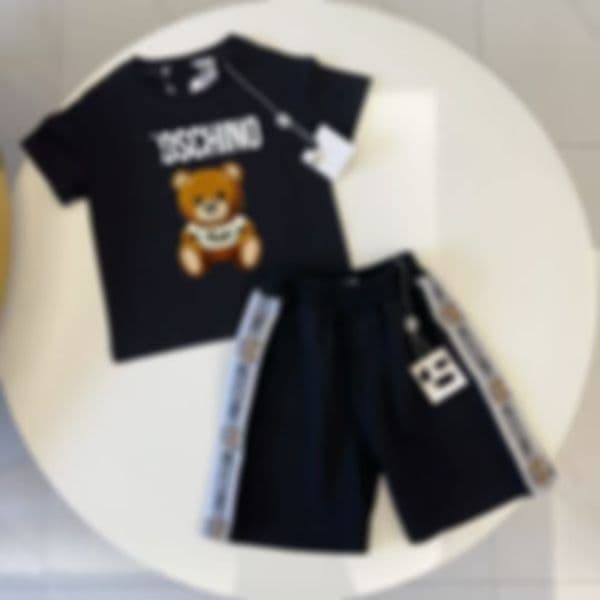 New baby tshirt tracksuit kid t shirt 2026 kids designer clothes 2 pieces short pink Top girl clothe children Sports boy clothing sets L260528