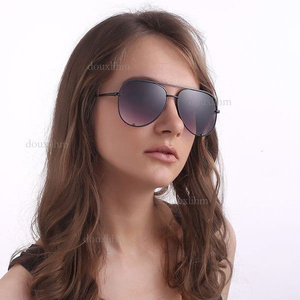 New European And American Metal Designer Sunglasses Luxury Brand Fashion Accessories Elegant Women's Unique Avant-garde Pilot Glasses Outdoor Sports Wholesale