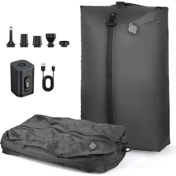 17L Vacuum with Air Pump Reusable Clothing Storage Travel Compression Backpack Luggage Bag 26T0110