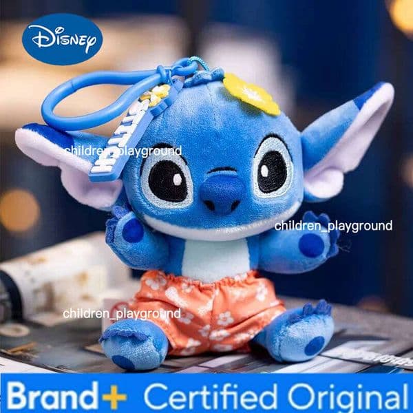 Disney Toy Story Stitch Plush Doll Figure Cartoon Stuffed Anime Keychain Pendant Strap Toys Car Keyring Birthday Gift For Girl H260110