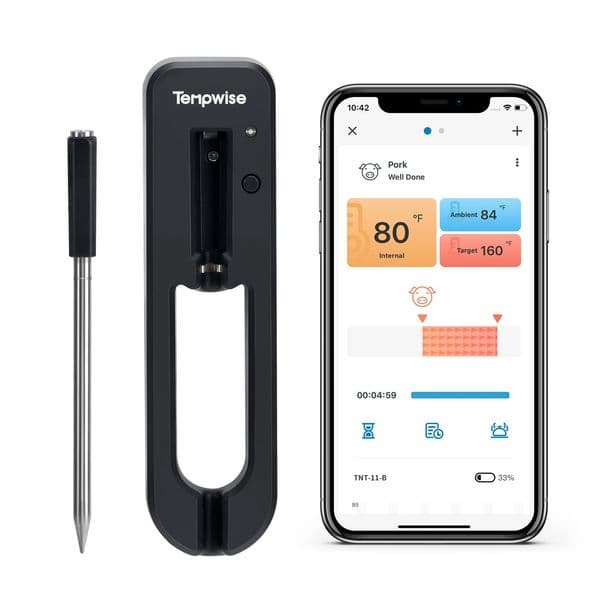 Wireless Meat Food Thermometer for Oven Grill BBQ Smoker Kitchen Smart Digital Bluetooth Barbecue Thermometer Temperature 260104