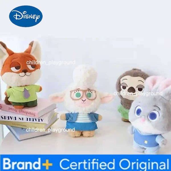 Disney Zootopia Series Flash Pendant Plush Toy Judy Nick Fox Stuffed Doll Gift for Men Boys Kids Children Birthday Party H2601101