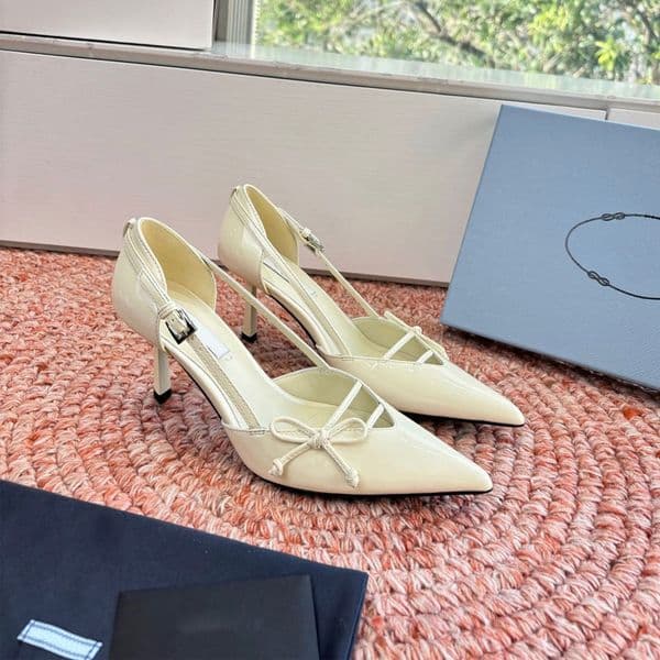 26ss fashion leather Mary Jane Pointed-toe slingback heels sandals Pumps shoes ankle strap stiletto heels Dress shoes party shoes