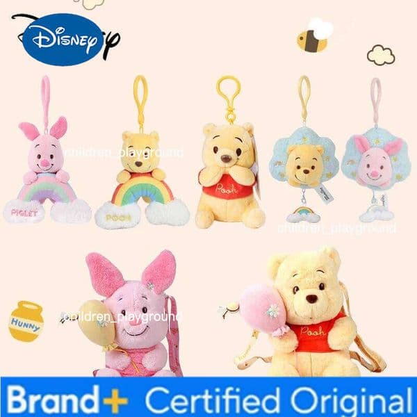 Disney Winnie the Pooh Plush Backpack Pendant Children's Toy Soft and Comfortable Doll keyring Birthday Present H260110