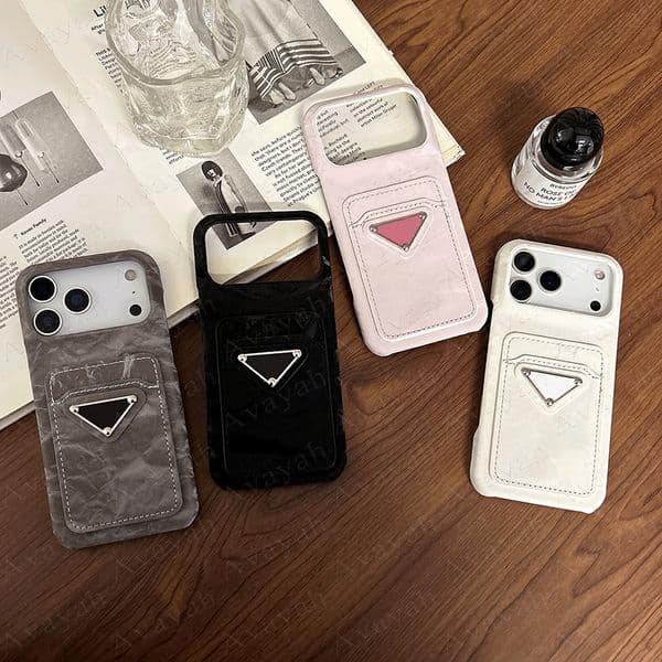 Luxury Velvet Card Pocket Phone Case for iPhone 17 Air 16 15 14 Plus 13 12 Mini 11 Pro Max X Xs Xr 8 7 Designer Tri-angle Cover S26 Galaxy S25 S24 S23 S22 S21 S20 Ultra Z260522