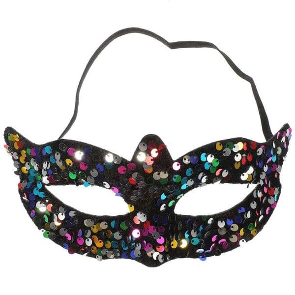 Sequin High Grade PVC Masquerade For Gras Costume Party Halloween Mask Carnival 26H0110