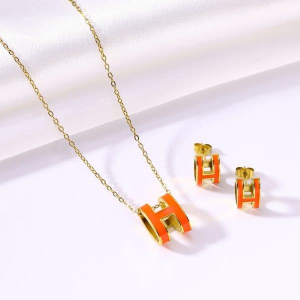 Earrings and necklace set necklace designer for women necklace designer necklace Stainless Steel 18K Gold Plated jewelry designer luxury jewelry jewelery