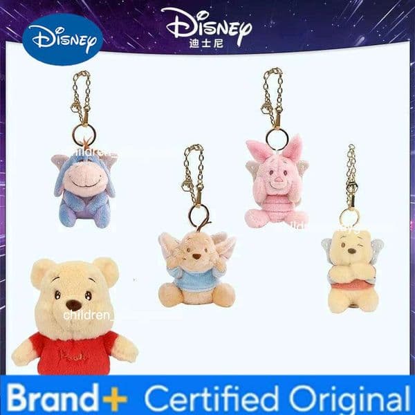 Disney Winnie the Pooh Piglet Eeyore Donkey Dolls Send Girls Birthday Holiday Gift Keychain Pendant Can Hang H260110
