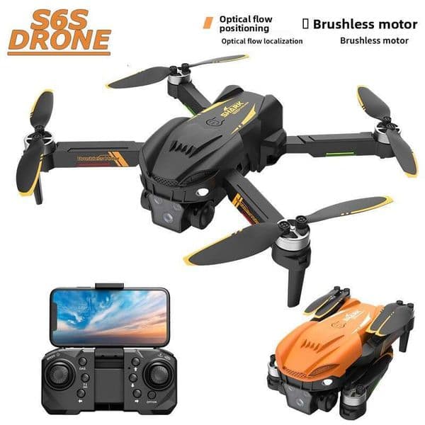 S6s Brushless obstacle-avoidance drone with camera, HD aerial photography, automatic return-to-home, long battery life, remote control aircraft Kuhangxin