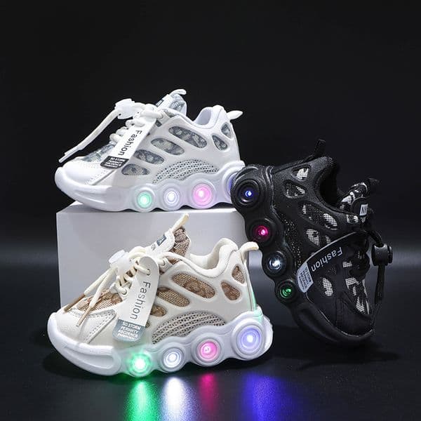 boys shoes led light sneakers girls bright light luminous shoes for kids mesh breathable casual shoes sneaker size 22-30