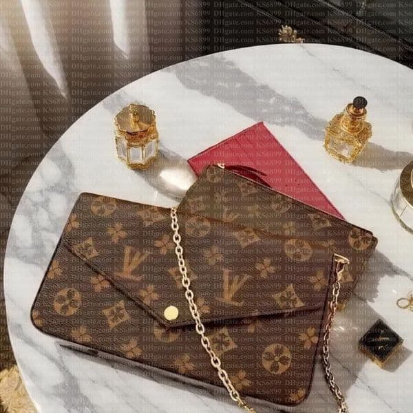 Luxury designer bag 3 Pcs Sets crossbody shoulder bag purse tote bags designer female bag cross body purses designer bags for women handbag chain Bags Beach Bag