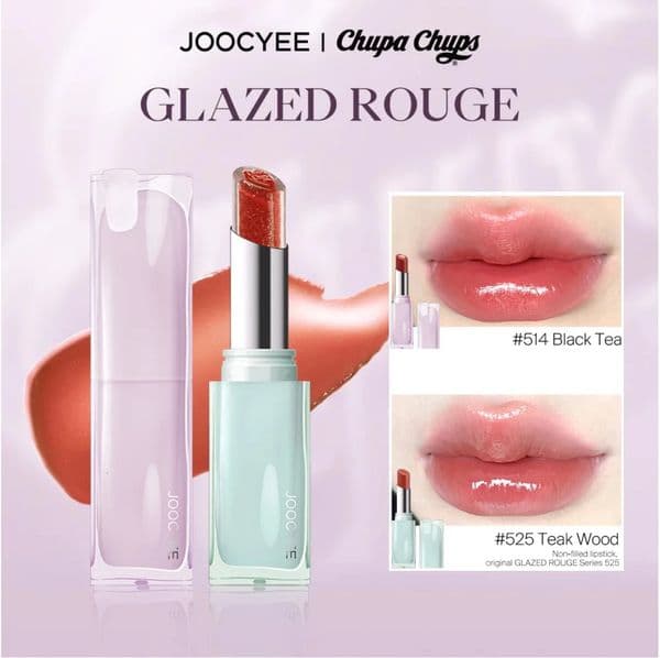 JOOCYEE LIPSTICK x Chupa Chups GLAZED ROUGE r Long-lasting Bright and Crystal Beauty Lip Waterproof Makeup Cosmetics 260106