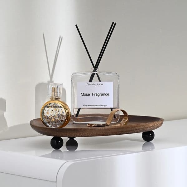 Irregular Shape Wooden Tray - Desktop Decoration Tray for Jewelry Supplies Storage Organizer 260104
