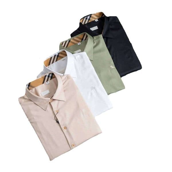 a Designer Men's Dress Shirt Luxury Slim Silk T-shirt Long sleeve Casual business clothing plaid brand 24 color M,L,XL,2XL,3XL,4XL