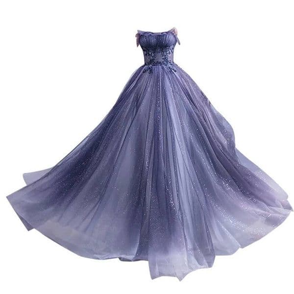 Bestseller Banquet Annual Party Performance Evening 2026 New Autumn Style Elegant Dress Star Radiant Gradient Blue Starry Skirt ddmytues