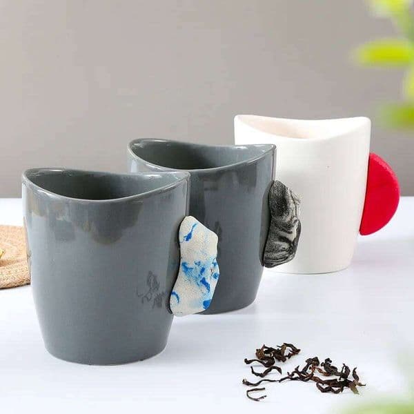 Creative Irregular Large Capacity Mugs Ins Home Climbing Ceramic Mug High Value Coffee Water Cup 26Y0112