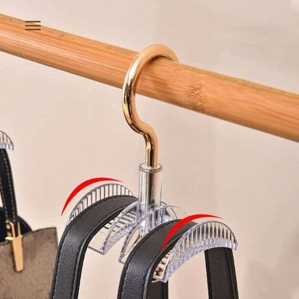 Quality Hanging Space Saving Rotating Bag Storage Rack Thickening Belt Scarf Hanger Wardrobe 26Y0112