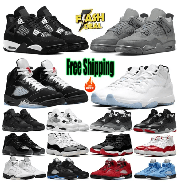 Basketball Sh For Men Women 5s 11s Sneakers White thunder Bred Cool Grey Metallic 4 4S Reimagined Wheat Mens outdoor Sports Trainers Men's