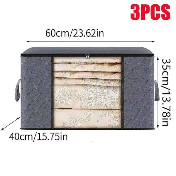 1/3pc Large Capacity Clothes Bag Foldable Blanket Bags Storage Containers for Organizing Bedroom Closet Clothing 26Y0111
