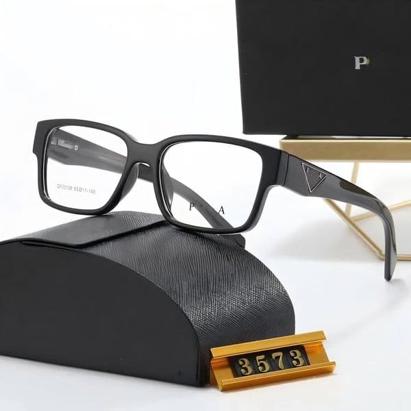 Prado luxury Sunglasses reading glasses Prady designer polarized sunglasses men antiblue light transparent lens triangle badge frame colorblock daily unisex