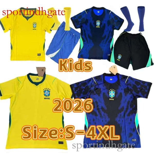 2026 Brasil soccer jerseys BraziLS Retro shirts CASEMIRO VINI JR RICHARLISON PELE 1998 2002 Carlos Romario Ronaldinho camisa de futebol RIVAL Kids kit home and 2025