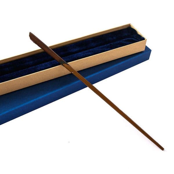 Retro Natural-Style Magic Wand | Carved Resin Wizard Prop for Costume Parties & Gifts 14-inch Wand with Premium Storage Box