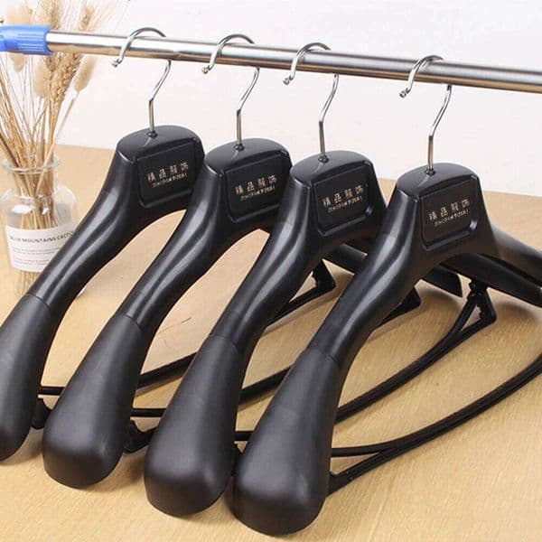 5pcs Wide Shoulder Plastic Clothing Suit Clothes Hanger Seamless Coat Drying Racks Wardrobe Room Storage Organizer 26L0112