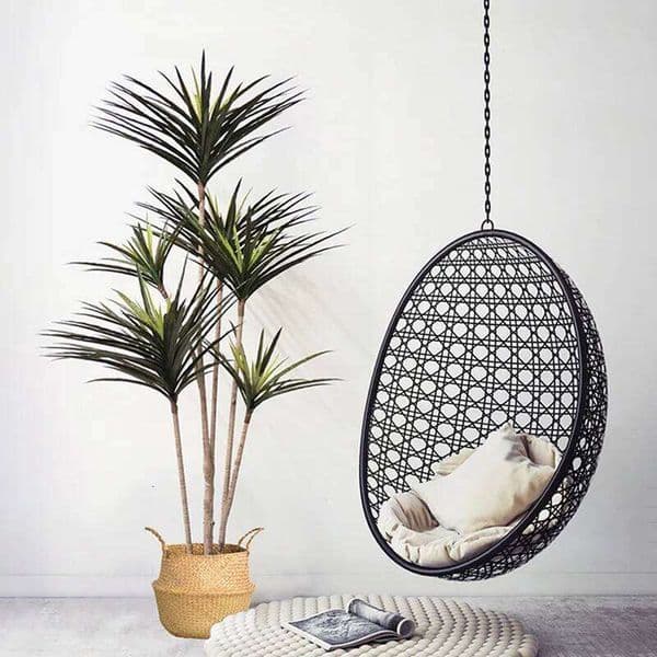 90-120cm Large Artificial Dracaena Plants Tropical Potted Tree Fake Plastic Palm Leaves Cycas Plant For Home Garden Indoor Decor 26W0112