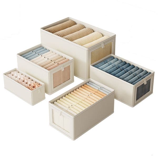 Hot-Selling Oxford Cloth Window Clothing Box With Lid For Home Use, Fabric Storage Bin, Desktop Organizer