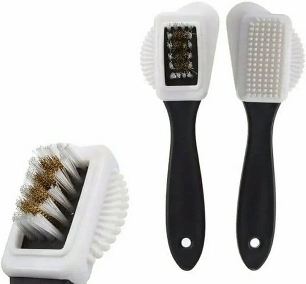 Bestseller 3 Side Cleaning Shoe for Suede Nubuck Stain Dust Shoes Brush Steel Plastic Rubber Boot Household Cleaner Tools ddmytues