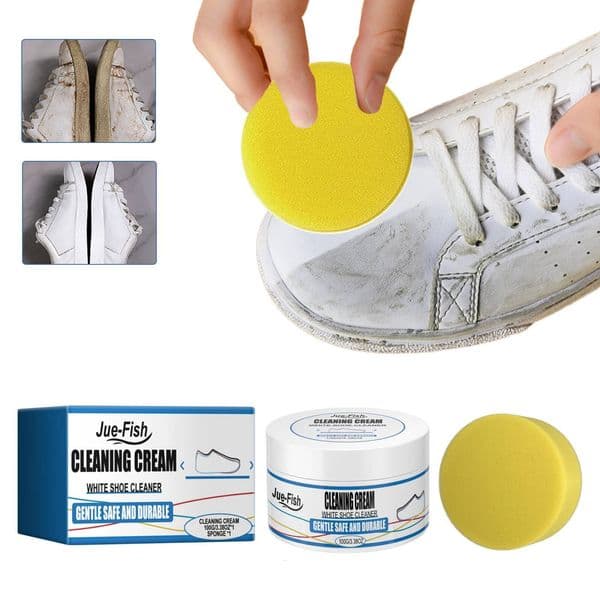 Jue-Fish White Powerful Cream Free Sport Canvas Shoes Cleaning Stain Remover