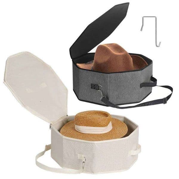 Large Capacity Outdoor Foldable Box Denim Bag Unisex Hat Storage Rack 26W0112