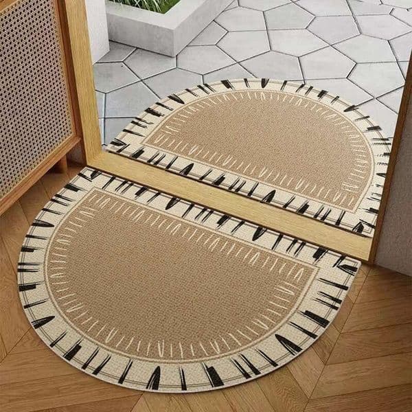 High-End Semi-Circular Home Entrance Outdoor Foot Entry Door Mat Dirt-Resistant Wear-Resistant Carpet B2