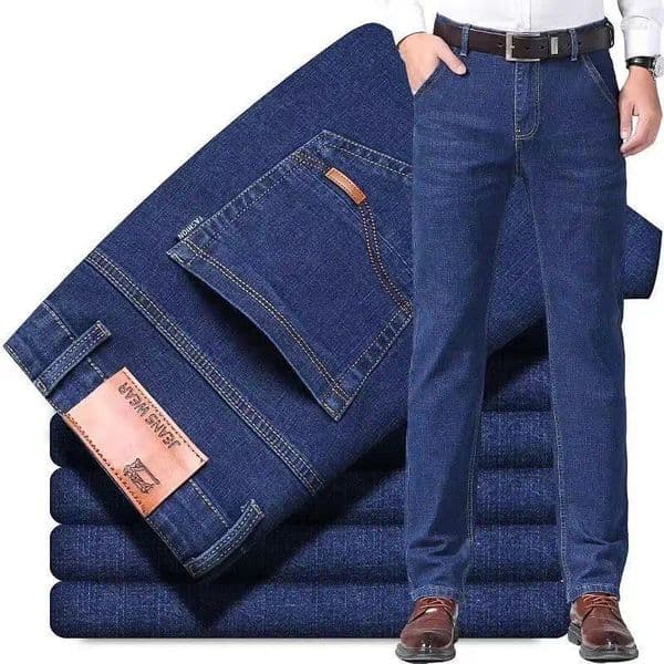 Men's Jeans Business Men Straight Versatile Youth Middle-aged Denim Work Site Electric Welding Mason Bricklayer Pants Fashion
