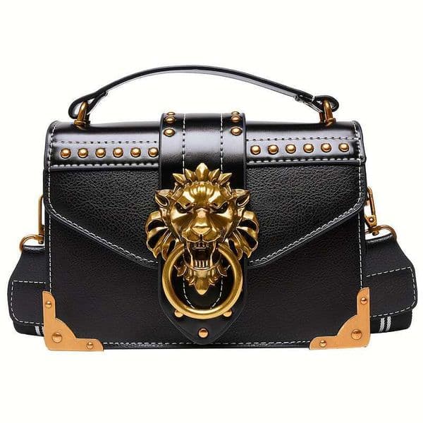 JINXIANGGUO Women S Vintage PVC Snake Scale Crossbody Shoulder Bag With Lion Buckle Multi Zipper Tote Adjustable Strap Solid Color Handbag Suitable For Various