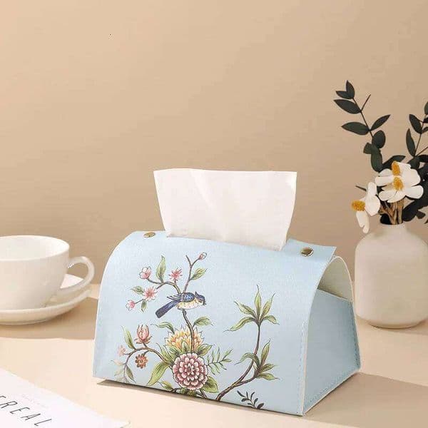 Light Luxury Leather Creative Tissue Box, for Living Room Coffee Table Office 26Y0112