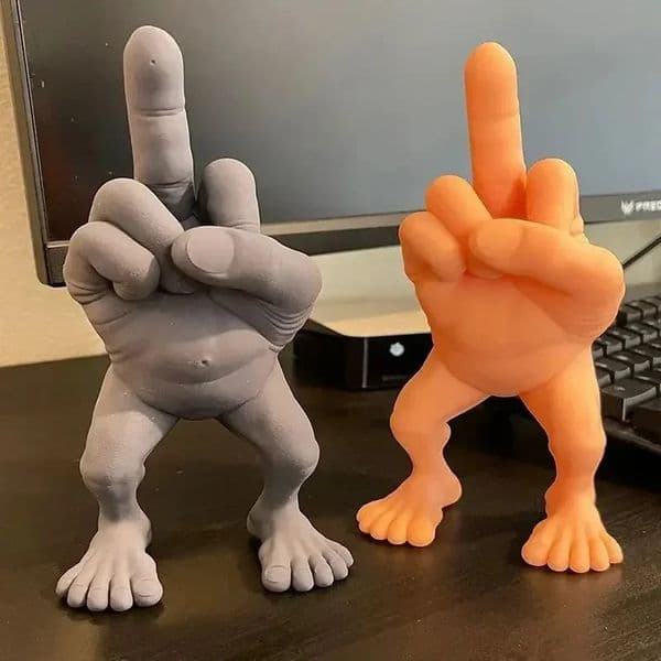 Middle Finger Figure With Legs Office Desk Resin Ornaments Creative Funny Middle Finger Desktop Decoration 260112