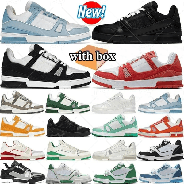 TIKTOP VIDEO with box men women shoes designer trainer sneakers Low black white blue navy orange green yellow Pink Brown mens trendy tennis jogging walking #5196