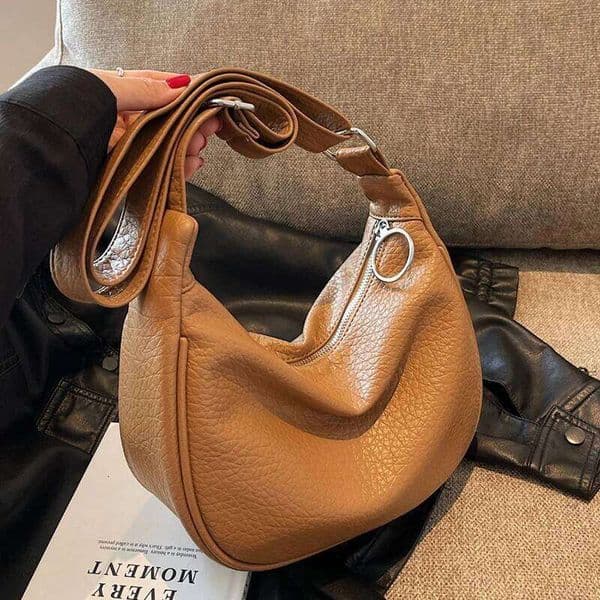 Solid Color Hobos For Women Large Capacity Travel Crossbody Female Half Moon Shoulder Bag Ladies Daily Fanny Packs
