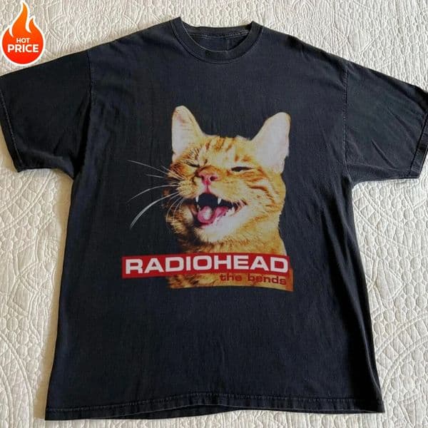 Summer Mens Tshirt Radiohead The Bend Funny Shortsleeved Black Shirt Retro Fashion Unisex Top 260113