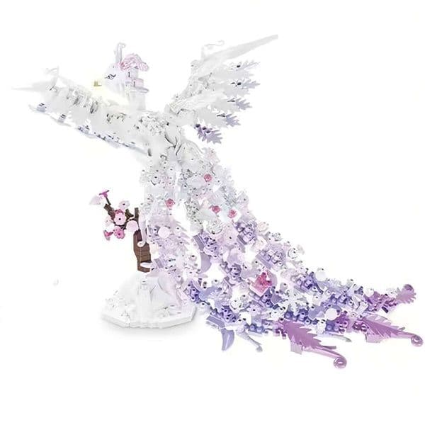 1078 Grain White Phoenix, Model Ornament Living Room Desktop Decoration Building Blocks, Birthday Gifts C260113