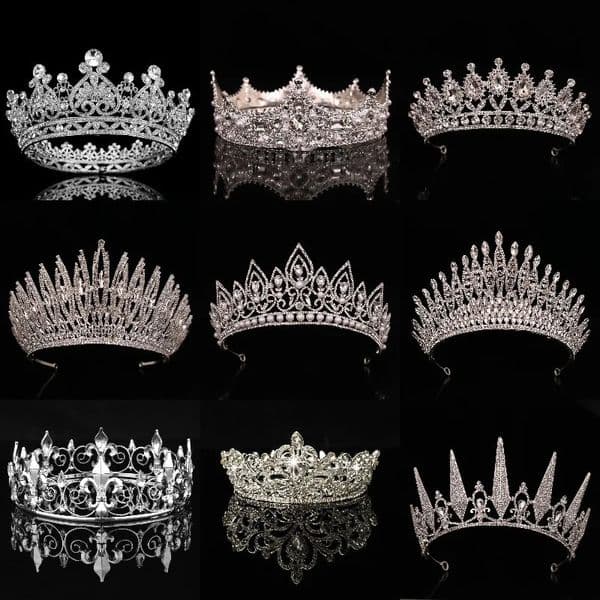 Wedding Crown Gold Silver Color Rhinestone Crystal Diadem Queen Princess Tiaras Bridal Hair Jewelry Party Accessories 260112