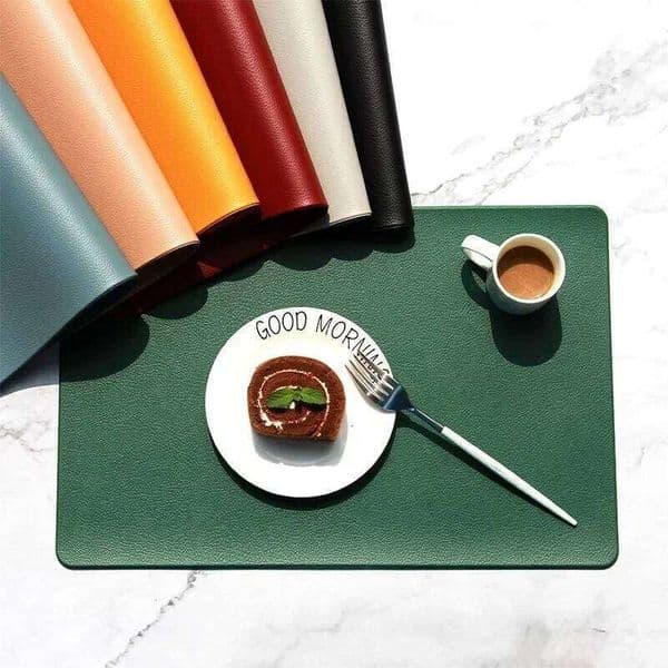 Nordic Style Home Decor Household Leather Hotel Restaurant Western Place Mat Rectangular Waterproof Oil-proof Placemat 26Y0113
