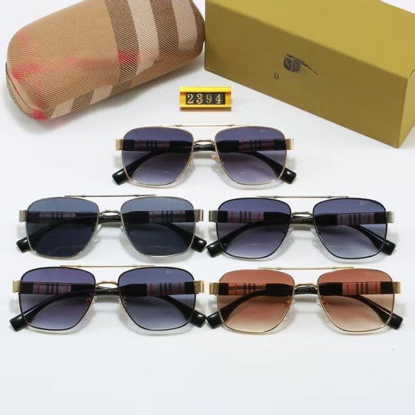 Fashion Oversized Square Sunglasses, Luxury Gold Frame with Metal Logo Decor & UV400 Protection, Classic Gradient Lens Shades for Women Men