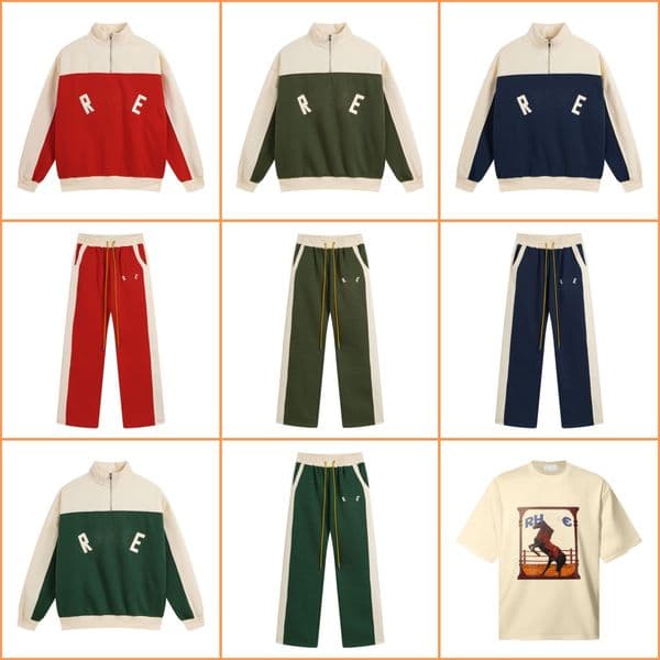 Men's Tracksuits Designer Classic Streetwear Loose Casual Zippered Embroidery Letter Printed Stand-up Collar Velvet Sweatshirt Trousers Set