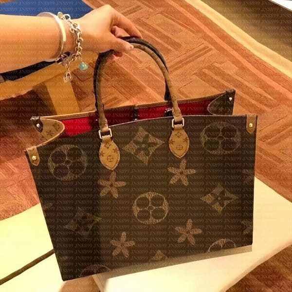 Top Designer Bag Onthe go Brown Flower Large Capacity GM MM size Tote Bag Sac Femme Shoulder Bags Women Handbag Handle Lady Totes Bag Female backpack bag