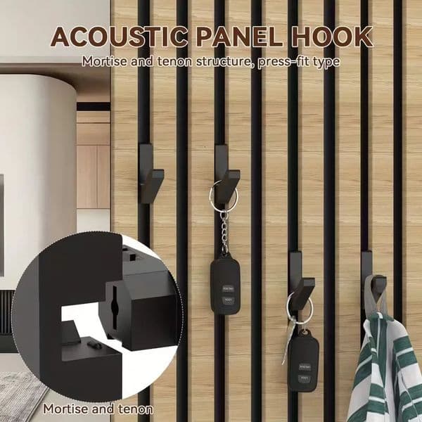 4piece soundabsorbing board clothing hooks drillfree and storage for sound insulation in home studios w260113